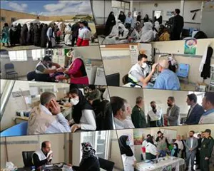 انجام ویزیت رایگان پزشکی به مناسبت گرامیداشت کنگره ده هزار شهید استان 